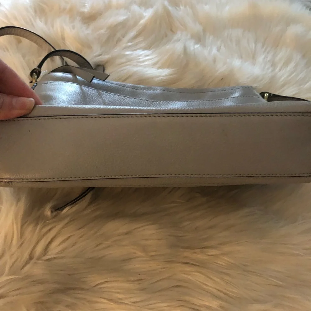 Cole Haan gray leather crossbody handbag purse
